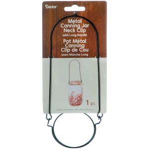 Metal Canning Jar Neck Clip Handle 3.25 x 6.75 Inches Black