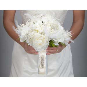 David Tutera Wide Lace Stretch Garter with Pearl Accent