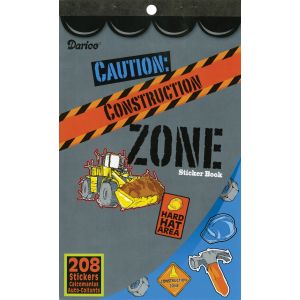 Construction Zone Sticker Book 9.5 X 6 Inches