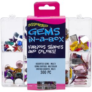 Gems in A Box 300 Per Pkg Assorted Multi