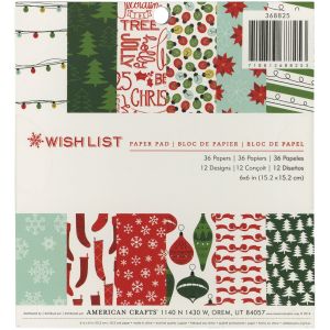 Christmas 6 x 6 Paper Pad Wish List