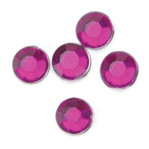 Round Rhinestones Embellishment 7mm Dark Amethyst