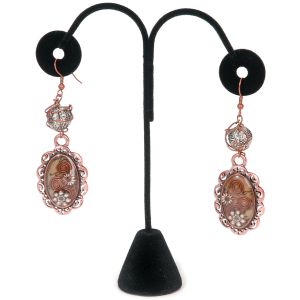 Double Earring Hanger 6 X 3.75 Inches Black Velvet