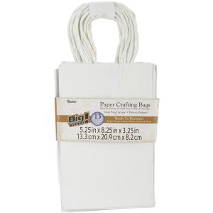 Paper Bags 5.25 X8.375 X3.25 Inches White