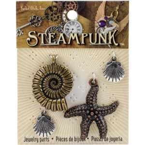 Steampunk Soli Oak Metal Accents Sealife