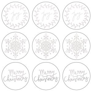 Lucky Dip Collection Christmas Foil Stickers Joy