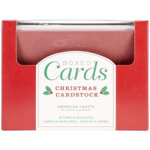 Christmas Boxed Card Set Solid Cardstock