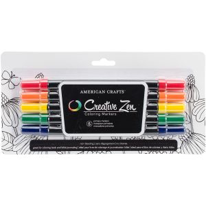 Hall Pass Collection Adult Coloring Creative Zen Coloring Markers Primary
