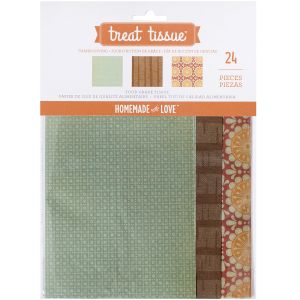 American Crafts Homemade With Love Food Craft Tins Thanksgiving Tissue 24 Pieces