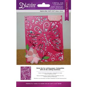 Diesire Create A Card A2 Card Size Die Lace Butterfly