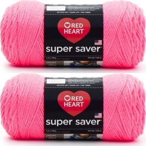Spinrite Red Heart Super Saver Yarn Pretty n Pink 1 Pack of 2 Skein