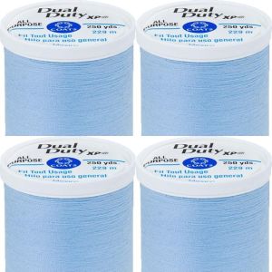 Spinrite Coats Dual Duty XP General Purpose Thread 250yd Baby Blue 1 Pack of 4 Piece