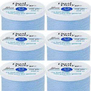 Spinrite Coats Dual Duty XP General Purpose Thread 250yd Baby Blue 1 Pack of 6 Piece