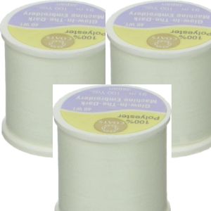 Spinrite Coats Glow In The Dark Machine Embroidery Thread 1 Pack of 3 Piece