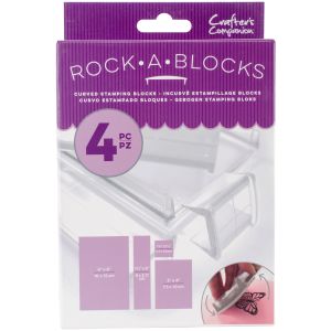 Clear Rock-A-Blocks - Set of 4 Stamping Blocks