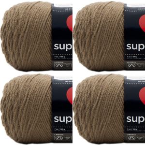 Spinrite Red Heart Super Saver Yarn Cafe Latte 1 Pack of 4 Skein