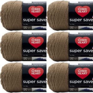Spinrite Red Heart Super Saver Yarn Cafe Latte 1 Pack of 6 Skein