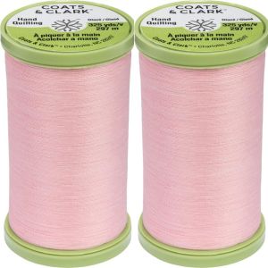 Spinrite Coats Dual Duty Plus Hand Quilting Thread 325yd Pink 1 Pack of 2 Piece