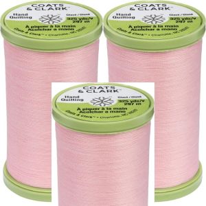 Spinrite Coats Dual Duty Plus Hand Quilting Thread 325yd Pink 1 Pack of 3 Piece