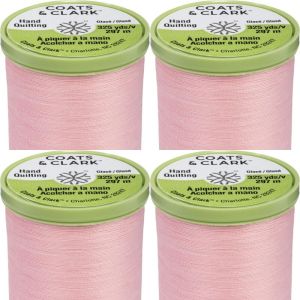 Spinrite Coats Dual Duty Plus Hand Quilting Thread 325yd Pink 1 Pack of 4 Piece