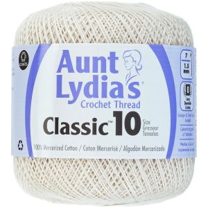 Aunt Lydia's Classic Crochet Thread Size 10 Antique White