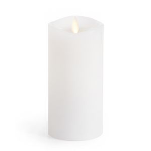 Flameless Candle Unscented White Wax 360 Pillar 6 Inch