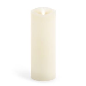 Flameless Candle Vanilla Scented Ivory Wax 360 Pillar 8 Inch