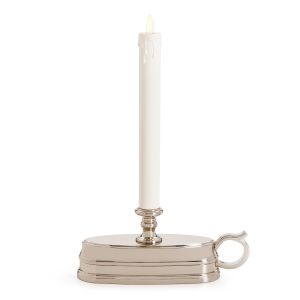 Flameless Window Candle Lamp Brushed Nickel