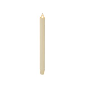 Flameless Candle Unscented Wax Dipped Classic Taper Ivory 12 Inches