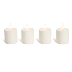 Flameless Rechargeable Tea Lights Unscented White