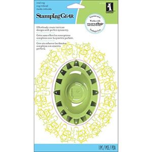 Inkadinkado Stamping Gear Oval Cog Collection Stamping Tool 3.75 x 2.75 Inches