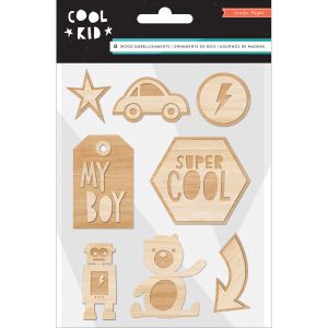 Cool Kid Collection Wood Embellishments