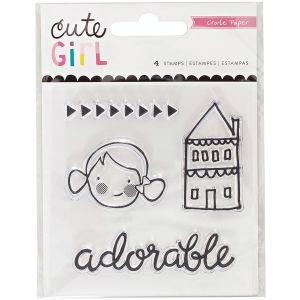 Save Dollar Stores Pretty Teen Collection Clear Acrylic Stamps Mi Set for Paper crafting.