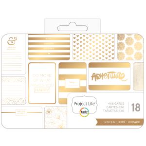 Project Life 4 X 6 Theme Cards Golden