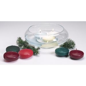 Unscented Floating Candle Disk Ivory (1 pack of 12 pieces)