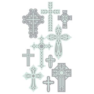 Sticko Layered Stickers Crosses 3.75 X 6.75 Inches