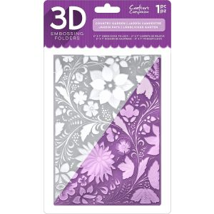 Crafter's Companion 3D Embossing Folder - Country Garden