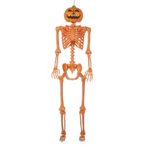 Seasons Pumpkin Head Skeleton Orange 60
