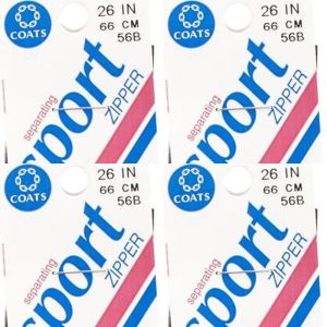 Spinrite Coats Sport Separating Zipper 26inch Brown 1 Pack of 4 Piece