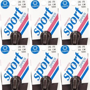Spinrite Coats Sport Separating Zipper 26inch Brown 1 Pack of 6 Piece