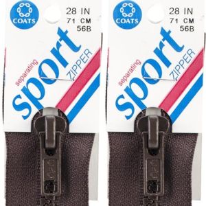 Spinrite Coats Sport Separating Zipper 28inch Brown 1 Pack of 2 Piece