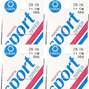 Spinrite Coats Sport Separating Zipper 28inch Brown 1 Pack of 4 Piece