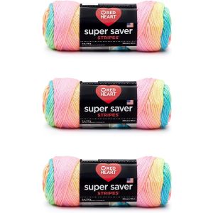 Red Heart Super Saver Burgundy Yarn 3 Pack of 198g 7oz Acrylic 4 Medium Worsted 364 Yards Knitting Crochet and Super Saver Yarn 3 Pack White 3 Count 1 Pack of 6 Skein