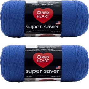 Spinrite Red Heart Super Saver Yarn Royal 1 Pack of 2 Skein