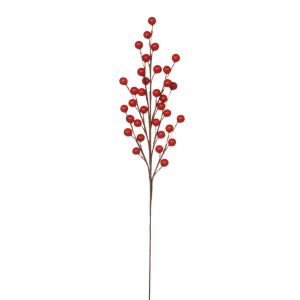 Christmas Floral Red Pearl Spray