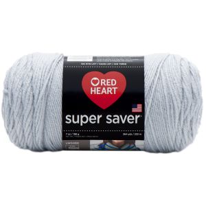 Red Heart Super Saver Yarn Light Gray 1 Pack of 2 Skein