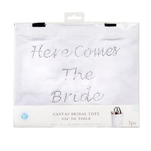 Darice Canvas Tote 18 inch x16 inch x4 inch White Vl1419