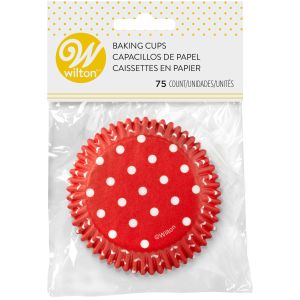 Wilton Red with White Polka Dots Cupcake Liners 75Count 1 Pack of 1 Piece