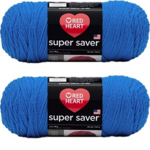 Spinrite Red Heart Super Saver Yarn Blue 1 Pack of 2 Skein