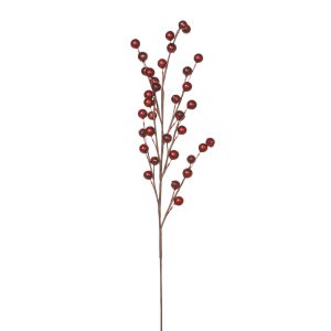 Christmas Decoration Berry pick Burgundy Glitter Red 35 berries in pick